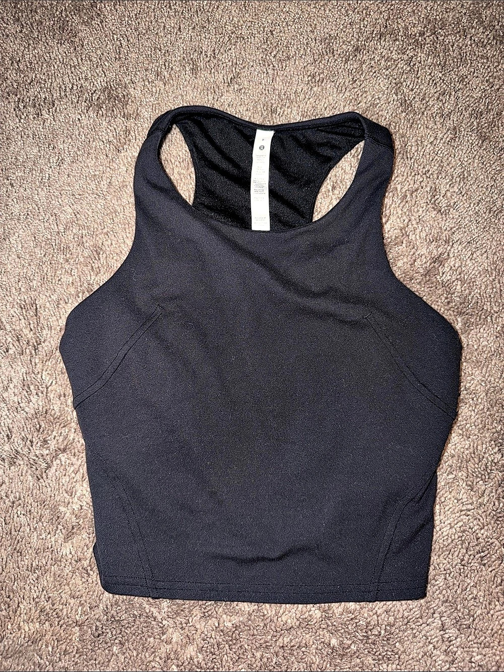 lululemon Women's Black Tank Top Size 8